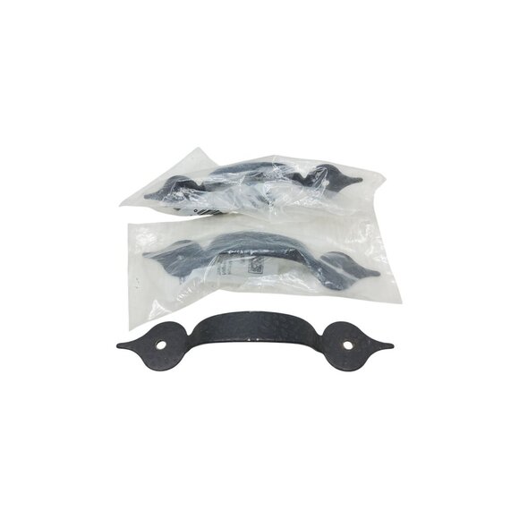 Liberty Antique Style Black Hammered Iron Cabinet & Drawer Pulls Set Of 3 - Picture 3 of 4